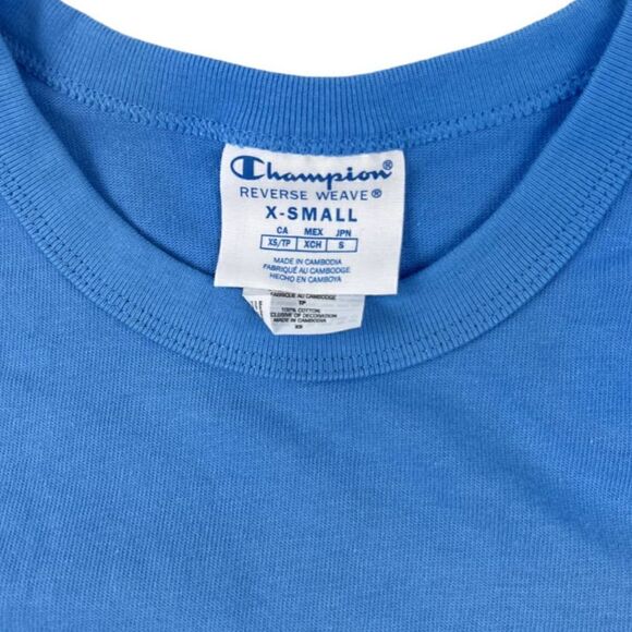 New Champion Life Men Blue T-Shirt Crew Neck Short Sleeve Shift Tee US XS - Picture 6 of 7